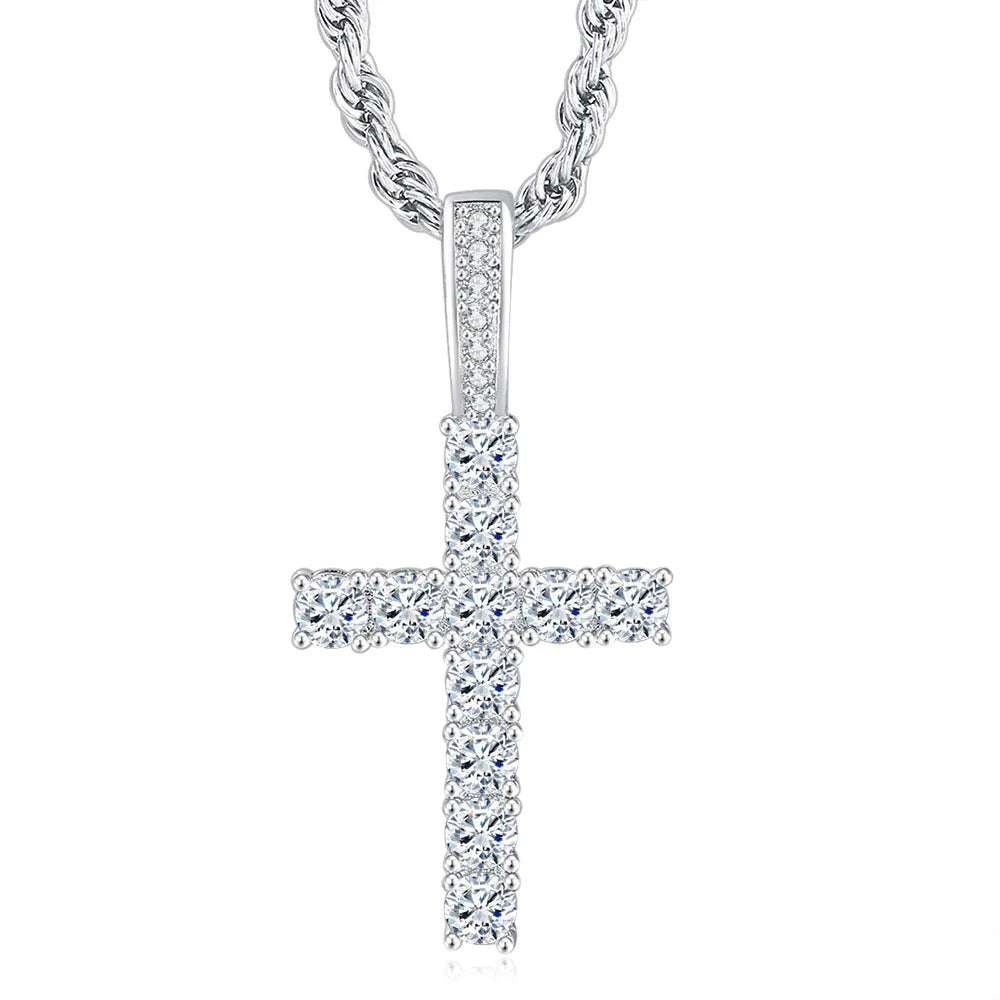 Cross Pendant Necklace on white background
