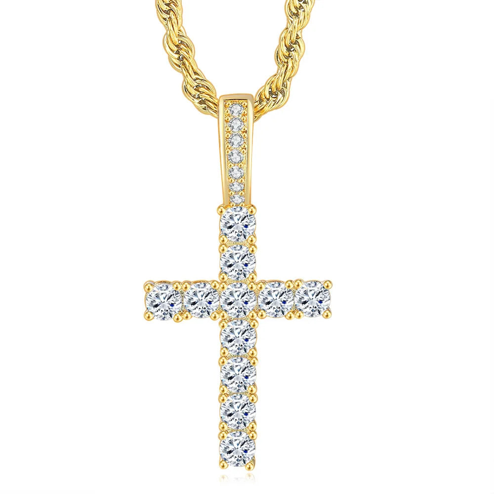 Cross Pendant Necklace on white background