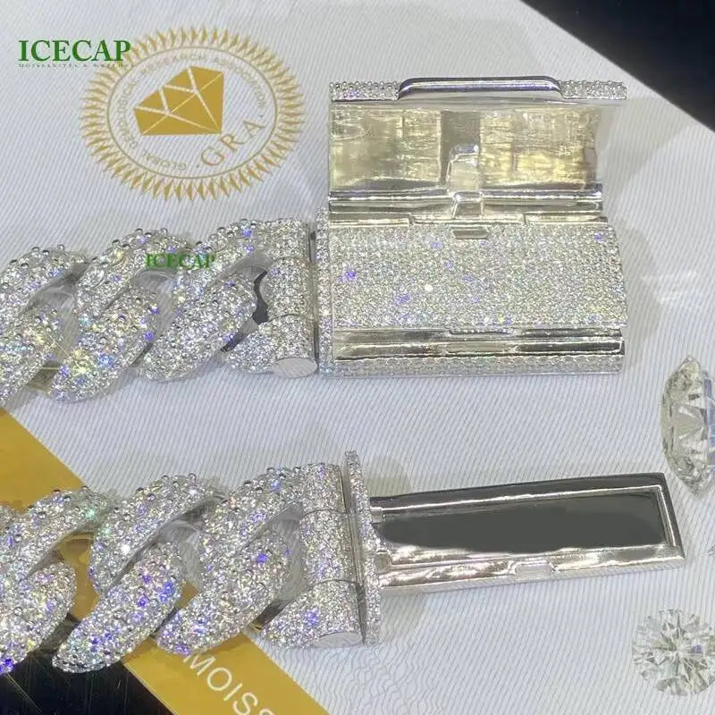 Moissanite Iced Out Cuban Link Chain and Bracelet – VVS Shine