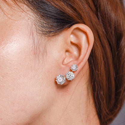VVS Moissanite 0.5-12ct 8 Prong Stud Earrings – Luxury Sparkle