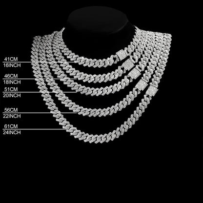 14MM Iced Cuban Link Chain Necklace – Hip Hop CZ Diamond Chain