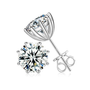 VVS Moissanite 0.5-12ct 8 Prong Stud Earrings – Luxury Sparkle