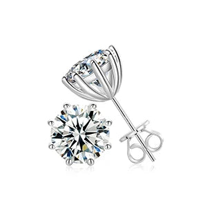 VVS Moissanite 0.5-12ct 8 Prong Stud Earrings – Luxury Sparkle