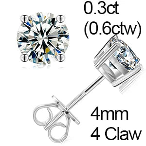 VVS Moissanite 0.5-12ct 8 Prong Stud Earrings – Luxury Sparkle