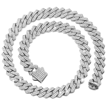14MM Iced Cuban Link Chain Necklace – Hip Hop CZ Diamond Chain