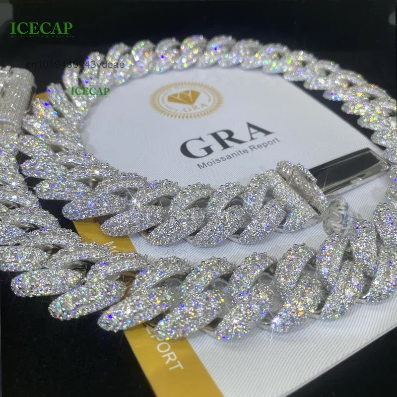 Moissanite Iced Out Cuban Link Chain and Bracelet – VVS Shine