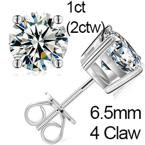 VVS Moissanite 0.5-12ct 8 Prong Stud Earrings – Luxury Sparkle