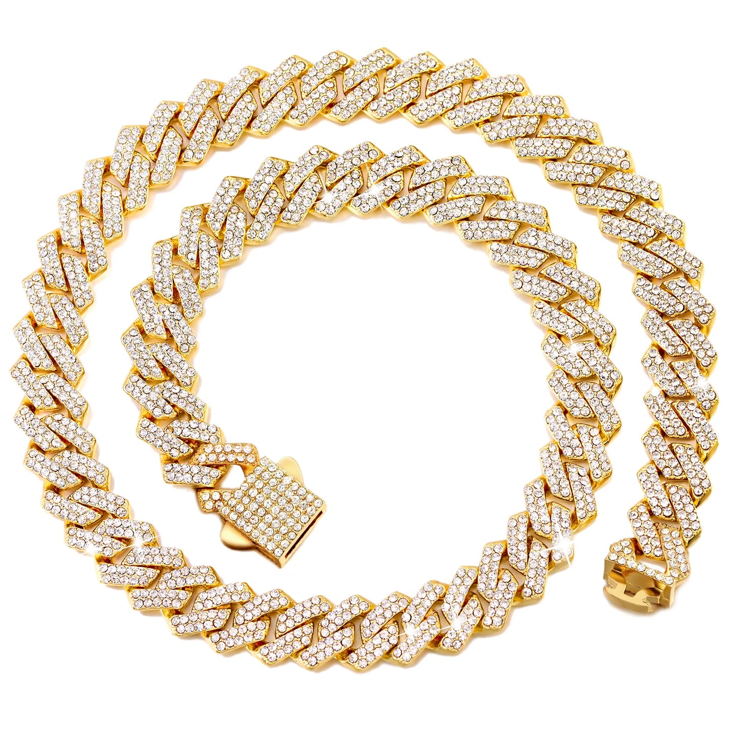 14MM Iced Cuban Link Chain Necklace – Hip Hop CZ Diamond Chain