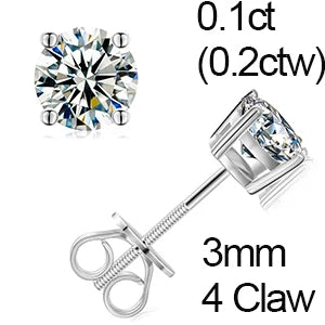 VVS Moissanite 0.5-12ct 8 Prong Stud Earrings – Luxury Sparkle