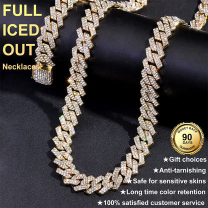 14MM Iced Cuban Link Chain Necklace – Hip Hop CZ Diamond Chain