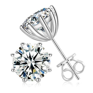 VVS Moissanite 0.5-12ct 8 Prong Stud Earrings – Luxury Sparkle